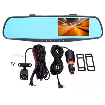 Espejo Retrovisor Cámara Dual DVR Revers